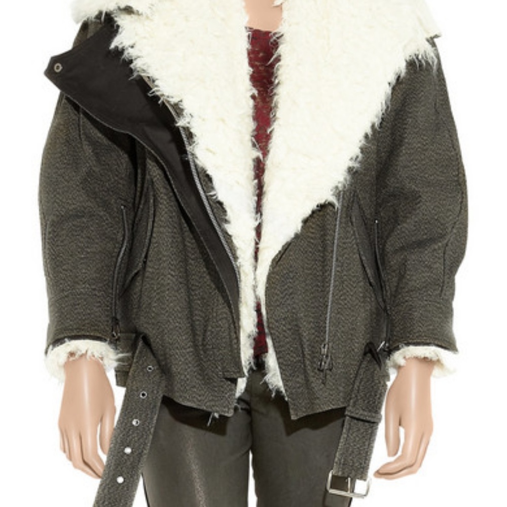 Isabel Marant Rejane Oversized Cotton Biker Jacket - Picture 4 of 8